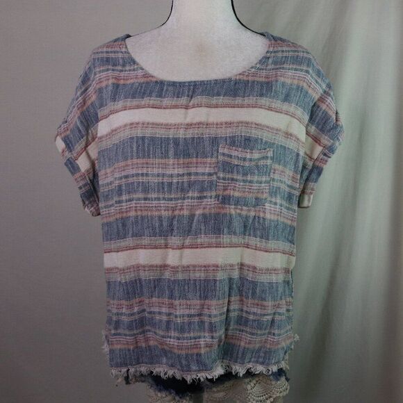 Bob Timberlake | Short Sleeve Linen Top Large - Picture 4 of 8